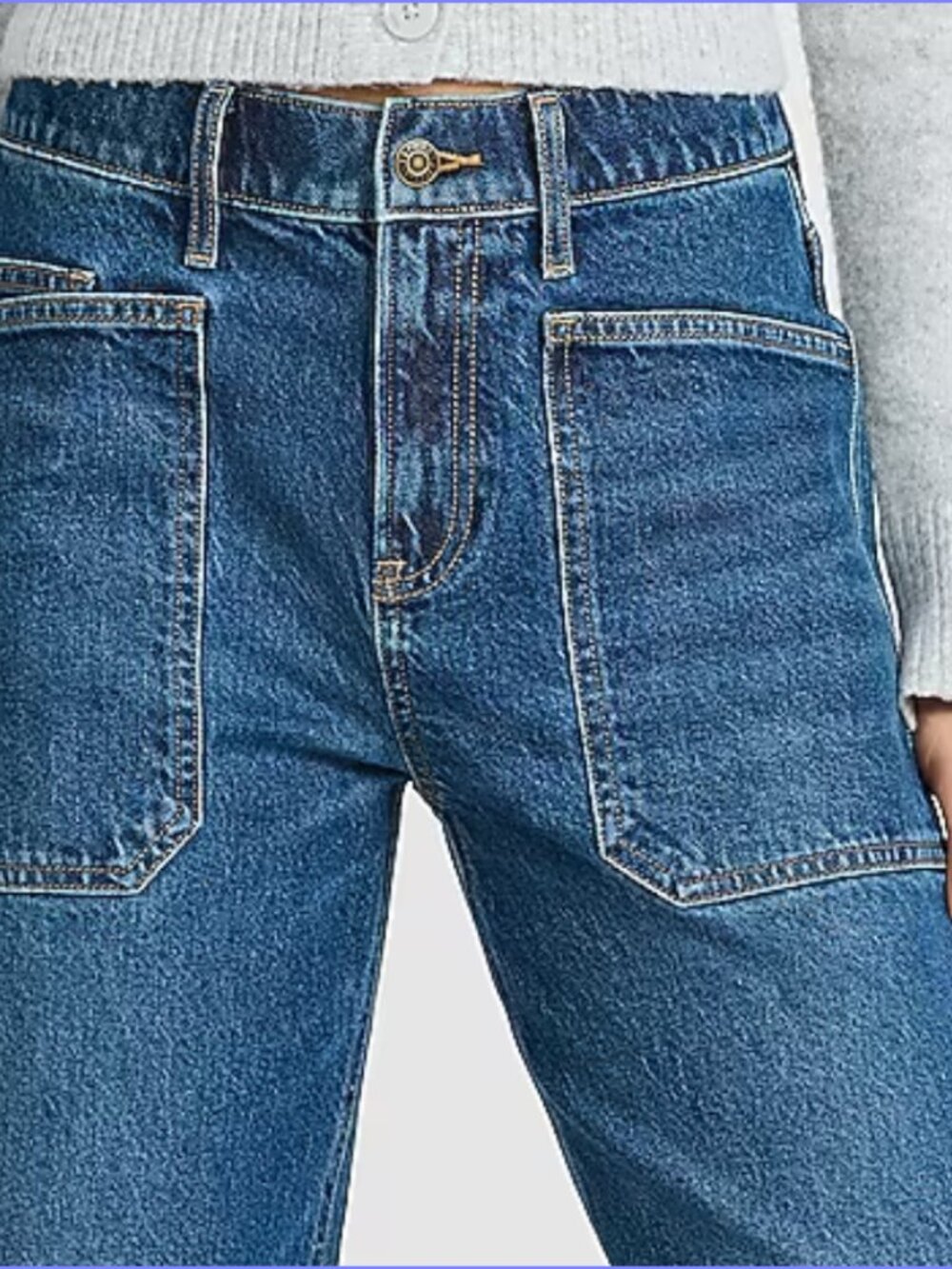NWT SIZE 0 REG Express Mid Rise  Utility Barrel Jeans - Best barrel Jean EVER!